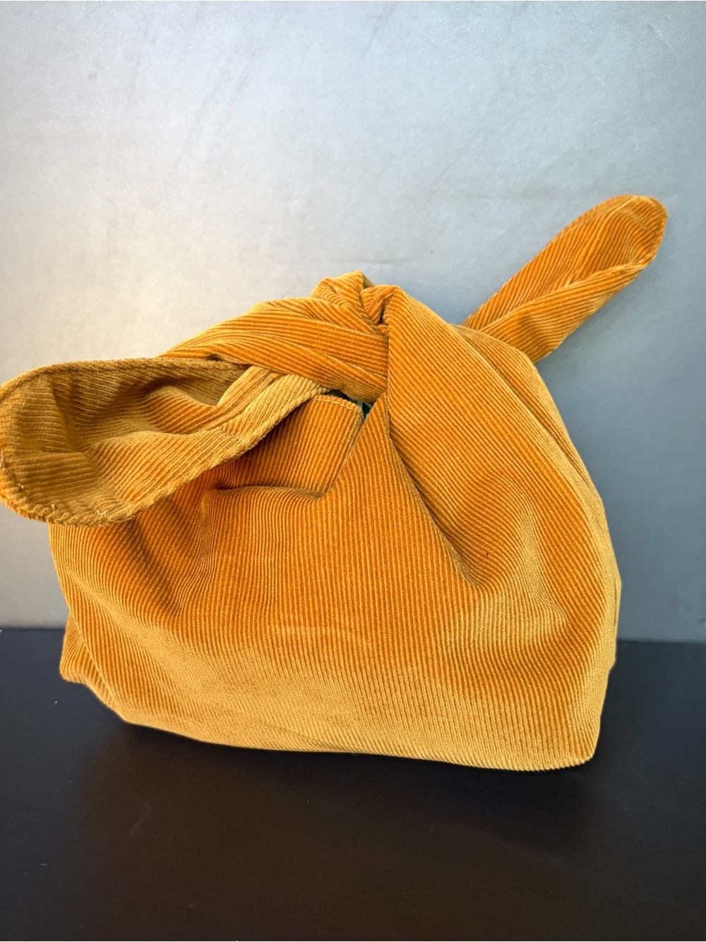 Merit Signature Cosmetic Bag Limited Edition Ochre Corduroy Tie Top Minimalist